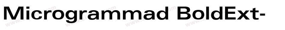 Microgrammad BoldExt字体转换